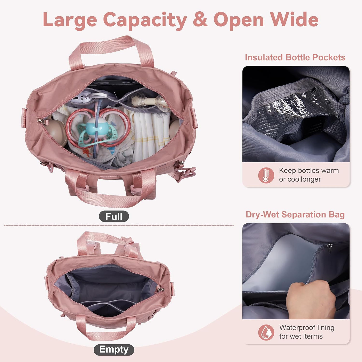Allovely Mochila para pañales \u2013 Organizador multifuncional ult...