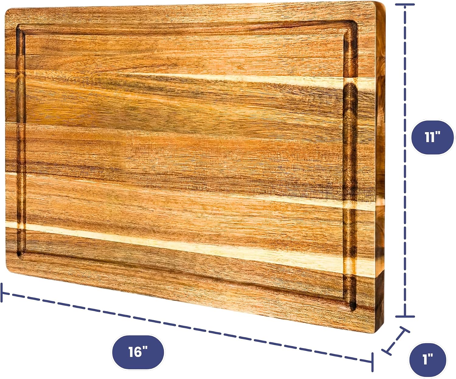 Tabla de cortar de madera de acacia no tóxica, sin aceite mineral n...