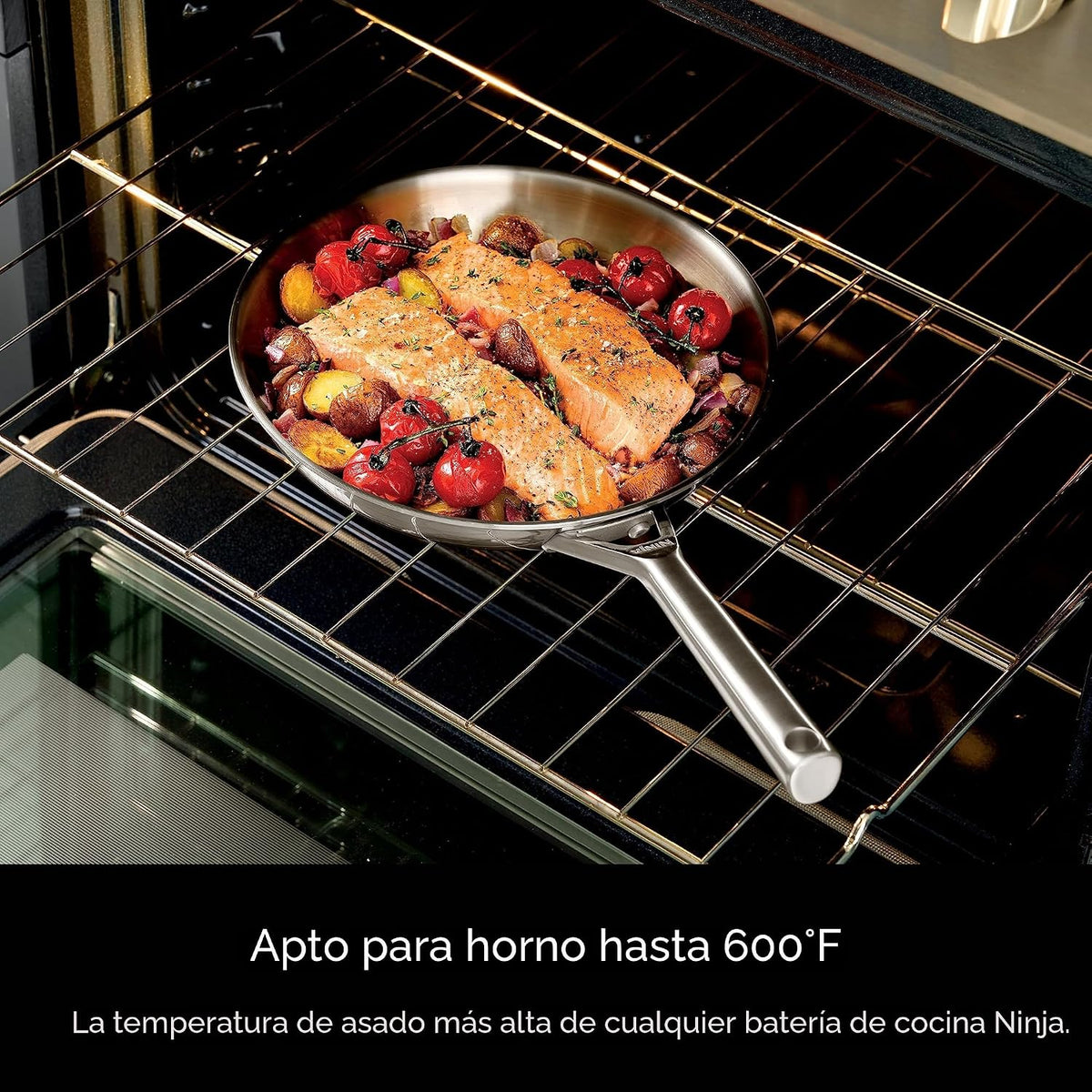 Ninja EverClad - Sartén de acero inoxidable de grado comercial de 2...