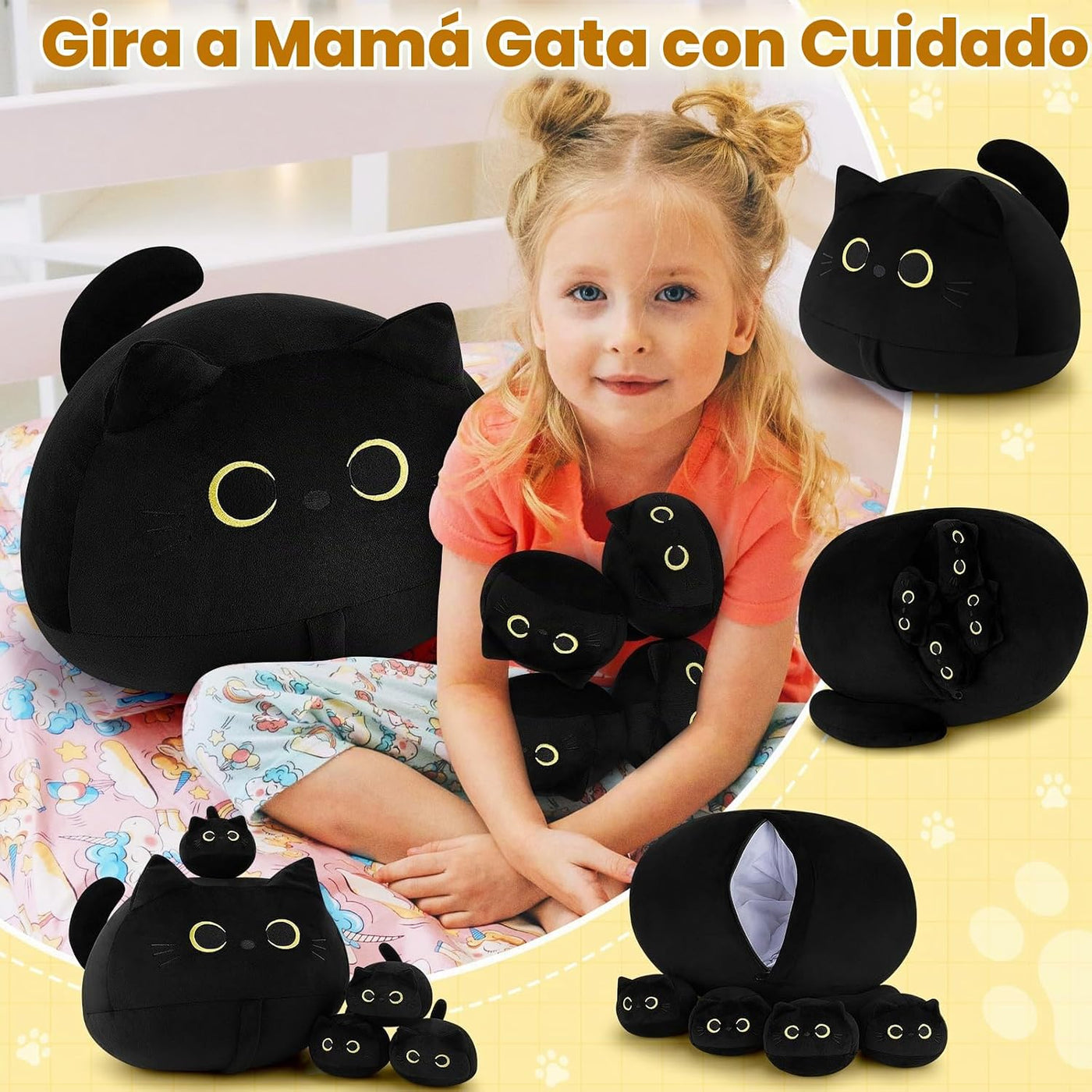 Auspicious beginning Peluche de Gato Negro de 19'', Familia...