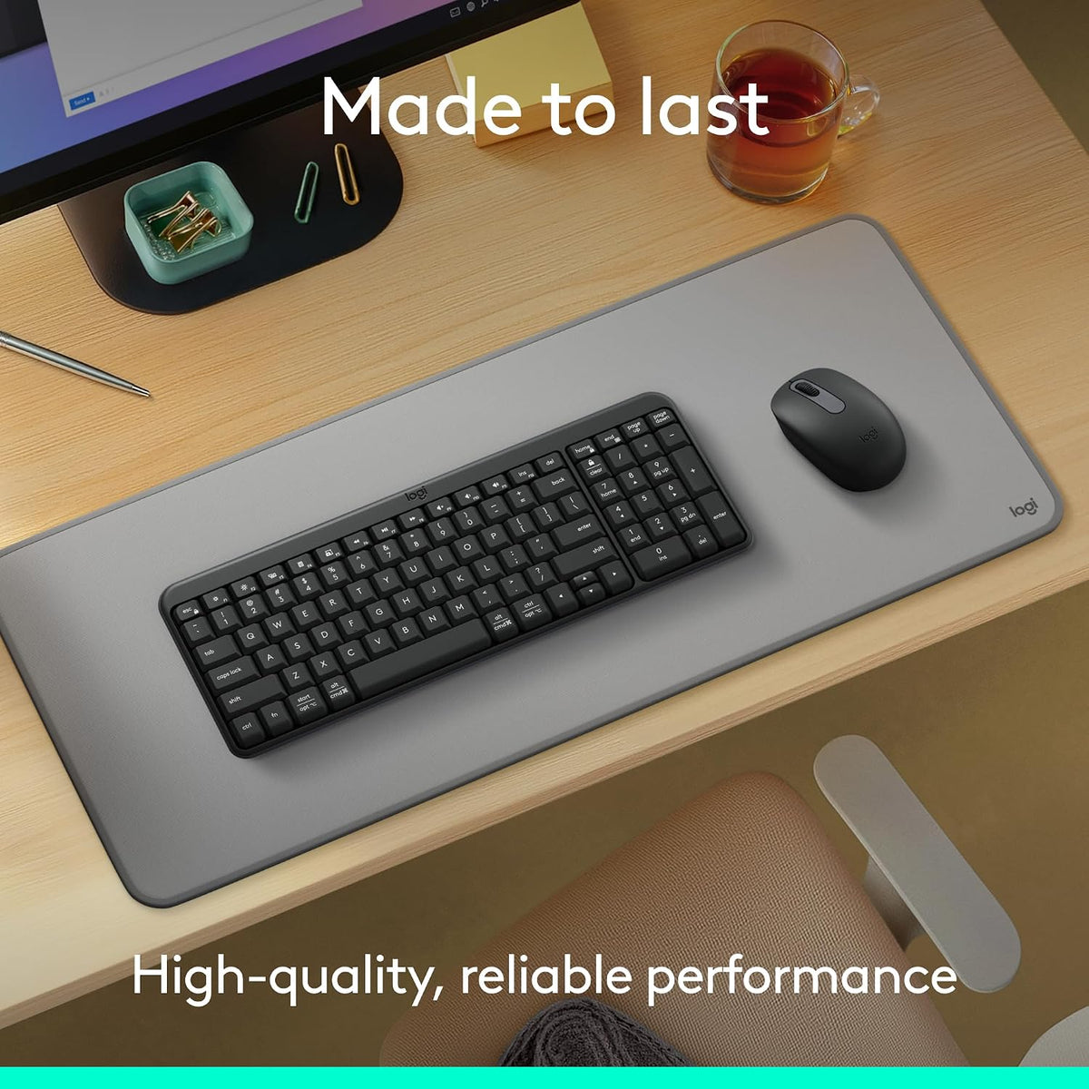 Logitech MK250 Combo de teclado y mouse inalámbricos Bluetooth - Gr...
