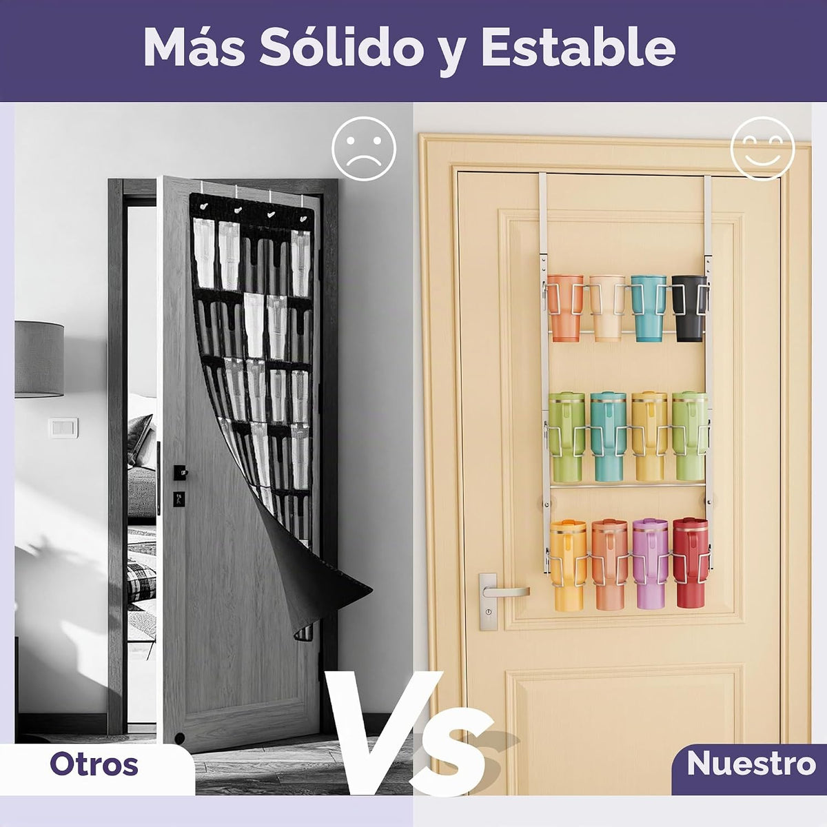 SWTYMIKI Organizador de botellas de agua de 3 niveles, soporte para...