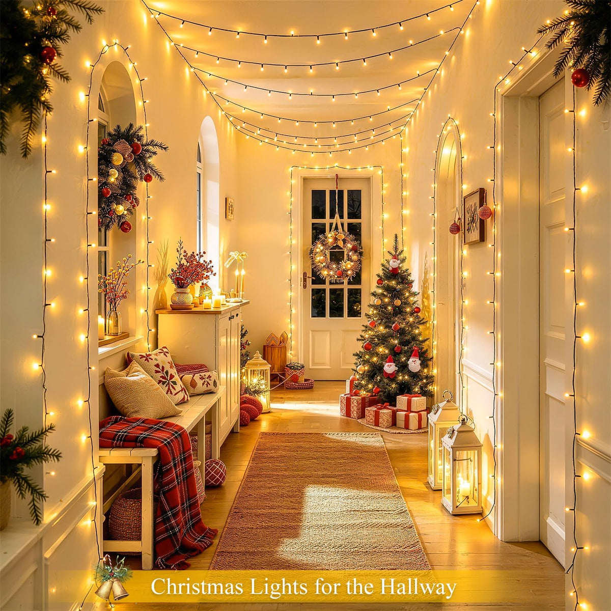 JMEXSUSS 250 luces LED de Navidad para exteriores, cadena de luces...
