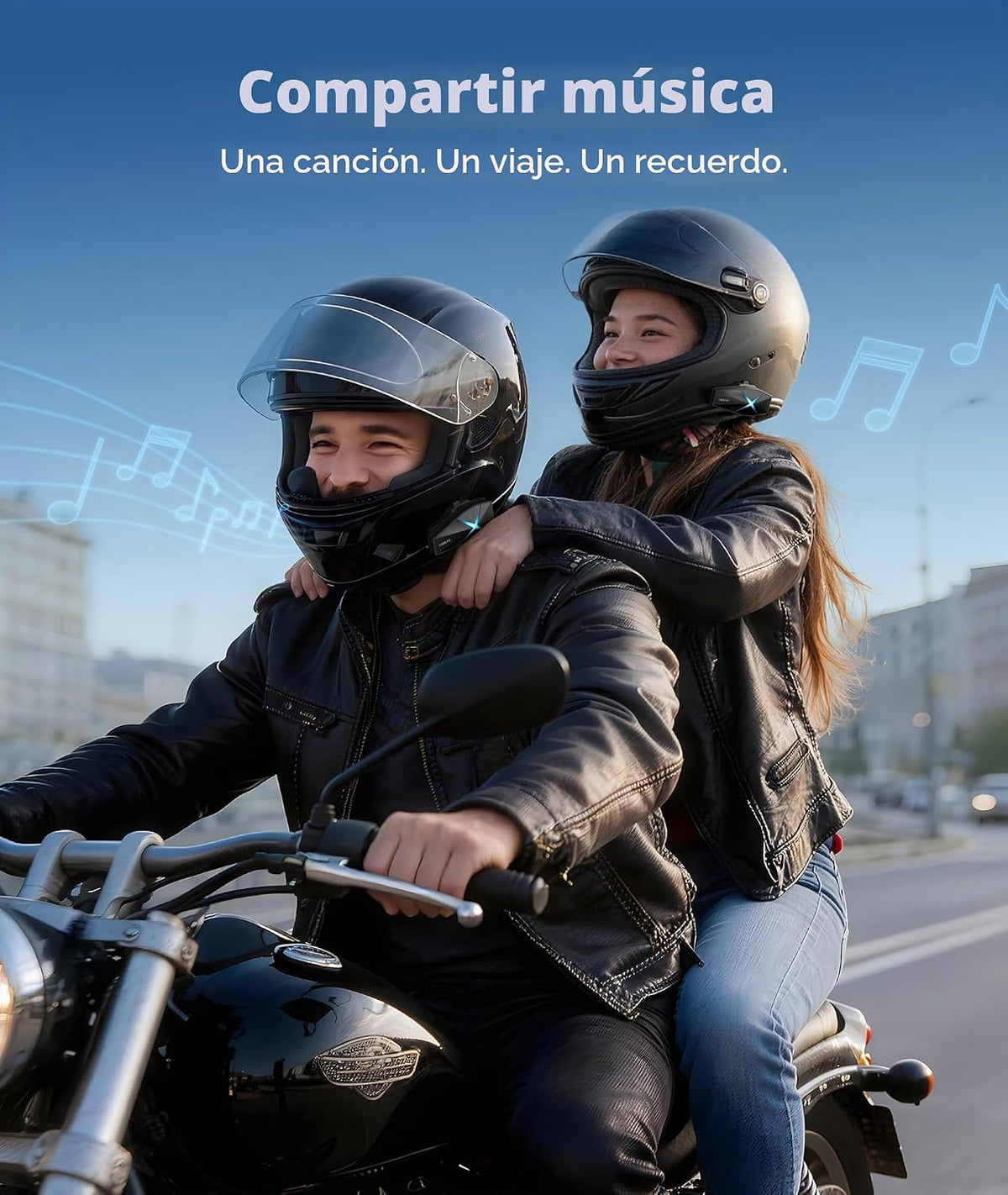 ASMAX Auriculares Bluetooth F1 para motocicleta con control de voz...