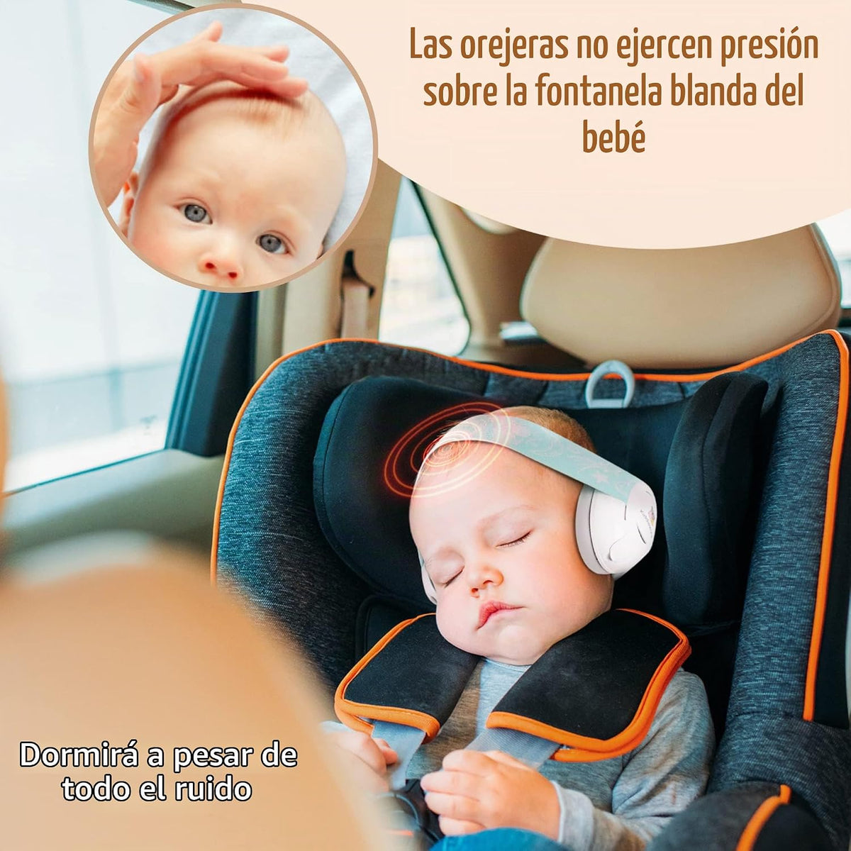 Kiddieware Auriculares con cancelación de ruido para bebés, orejera...