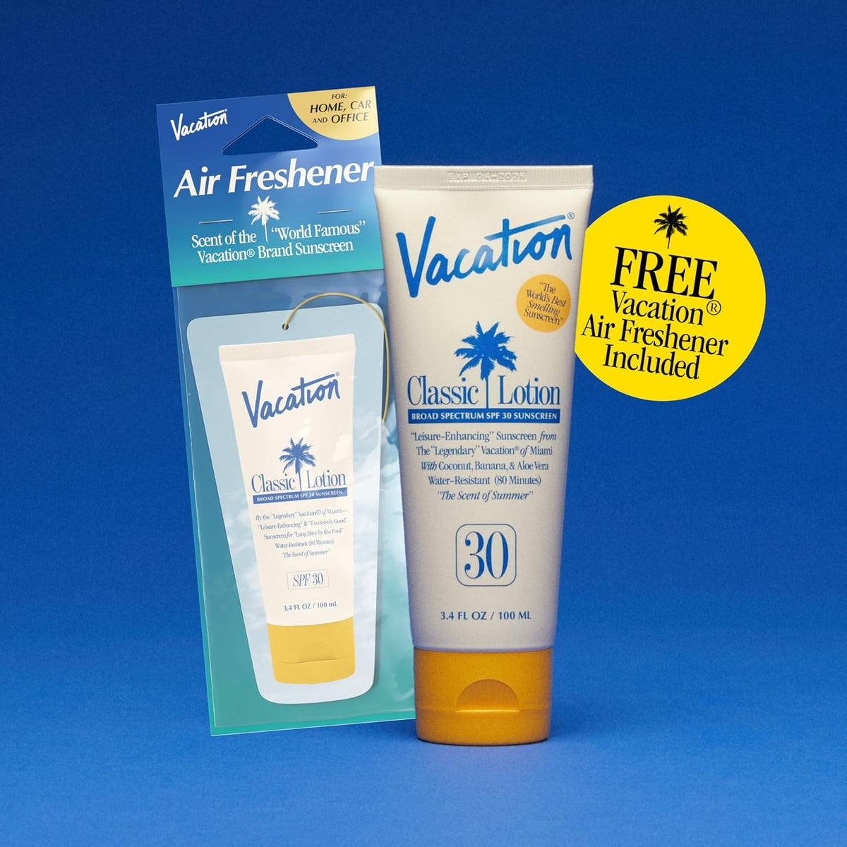 Paquete de loción protectora solar y ambientador Vacation Classic S...