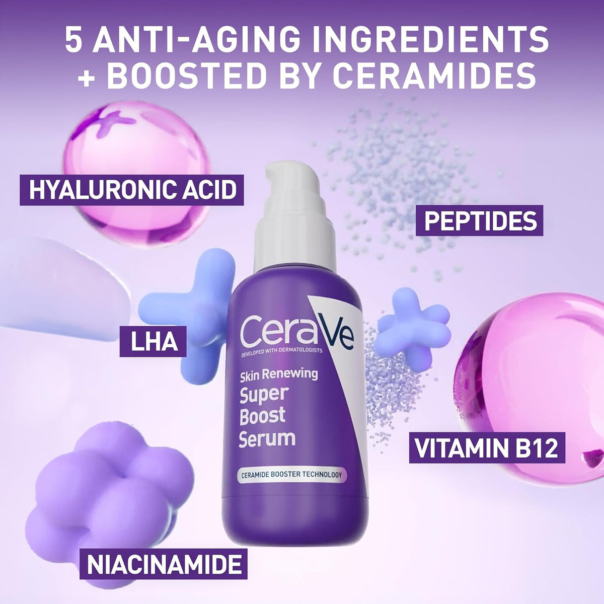 CeraVe Suero antienvejecimiento Super Boost con péptidos y ácido |...