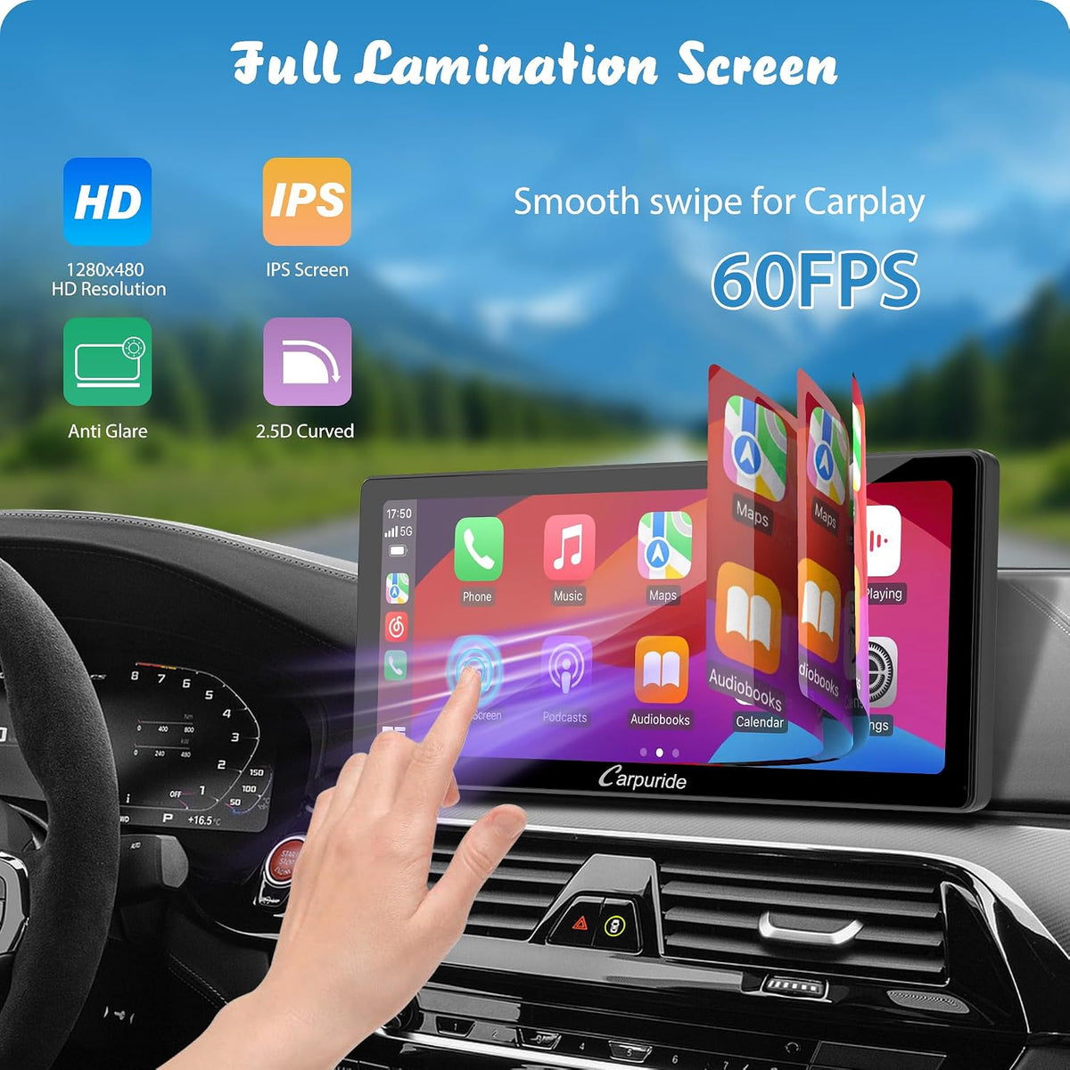 Carpuride W103 Pro 10.3" CarPlay Android Transmisor Bluetooth Auto...