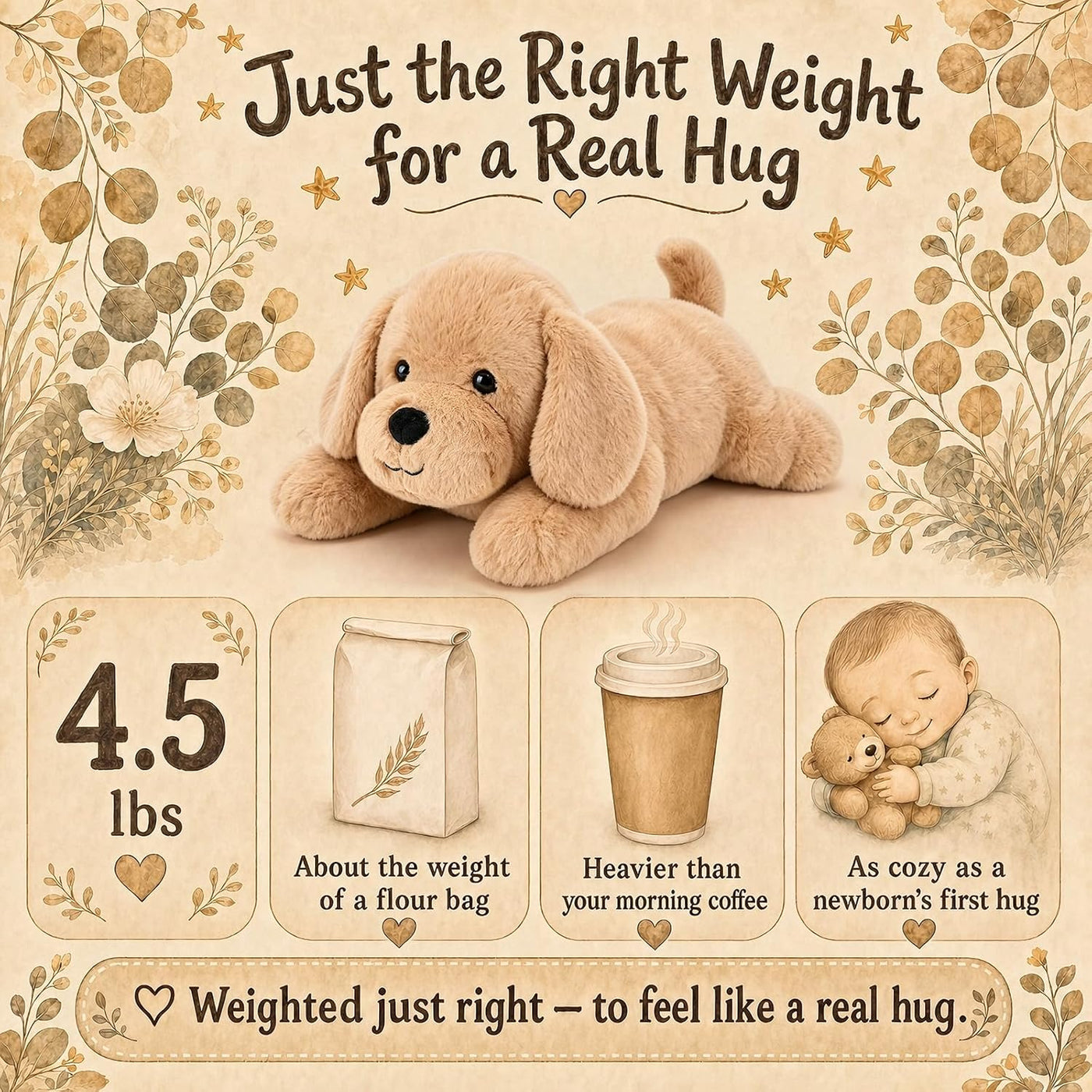gnomantic Yellow Lab - Animales de peluche con peso de 22 pulgadas,...
