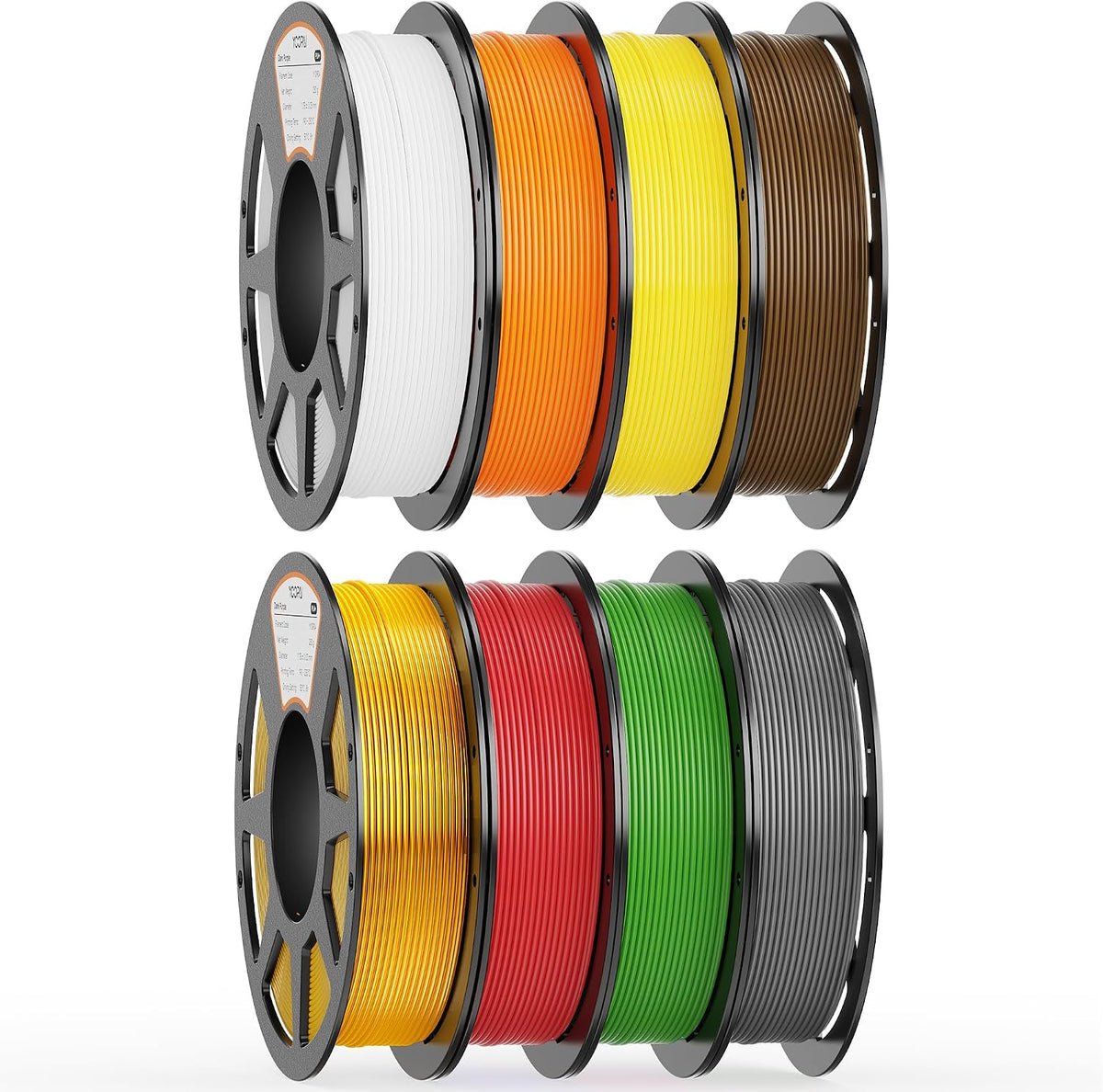 YOOPAI Filamento PLA de 0.07 in, 8.82 oz PLA+ y paquete de seda, 8...