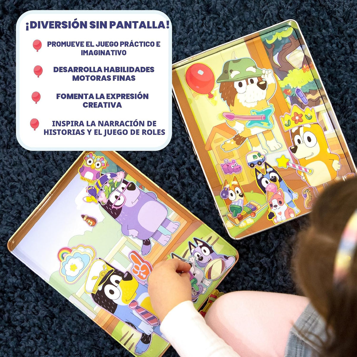 Juego magnético Bluey, juguetes de actividad magnética, grandes fie...