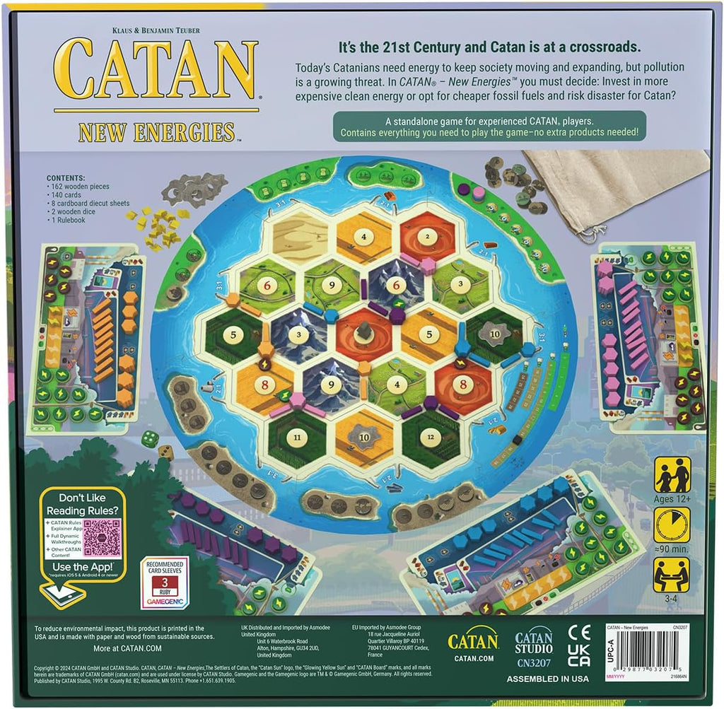 Juego de mesa CATAN Nuevas Energías - Recursos sostenibles y estrat...