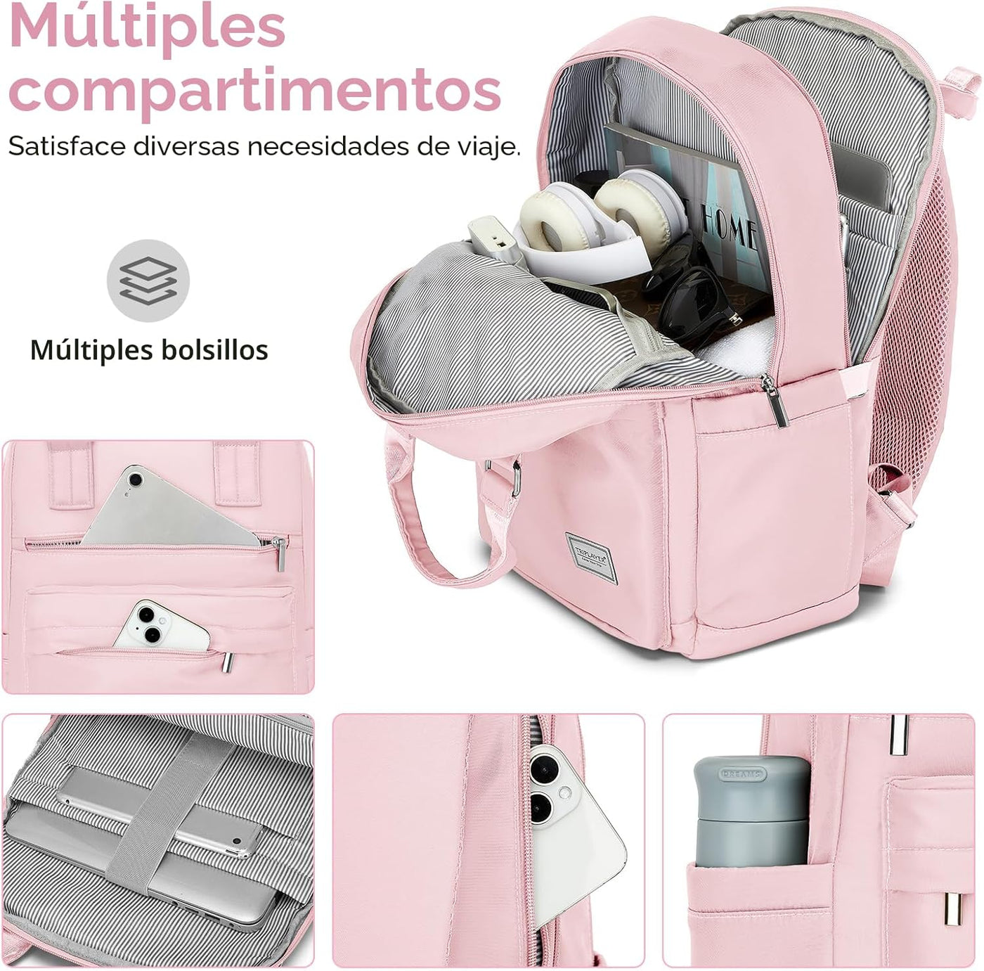 TRIPLAYER Juego de maletas de 5 piezas, juego de maletas con carcas...