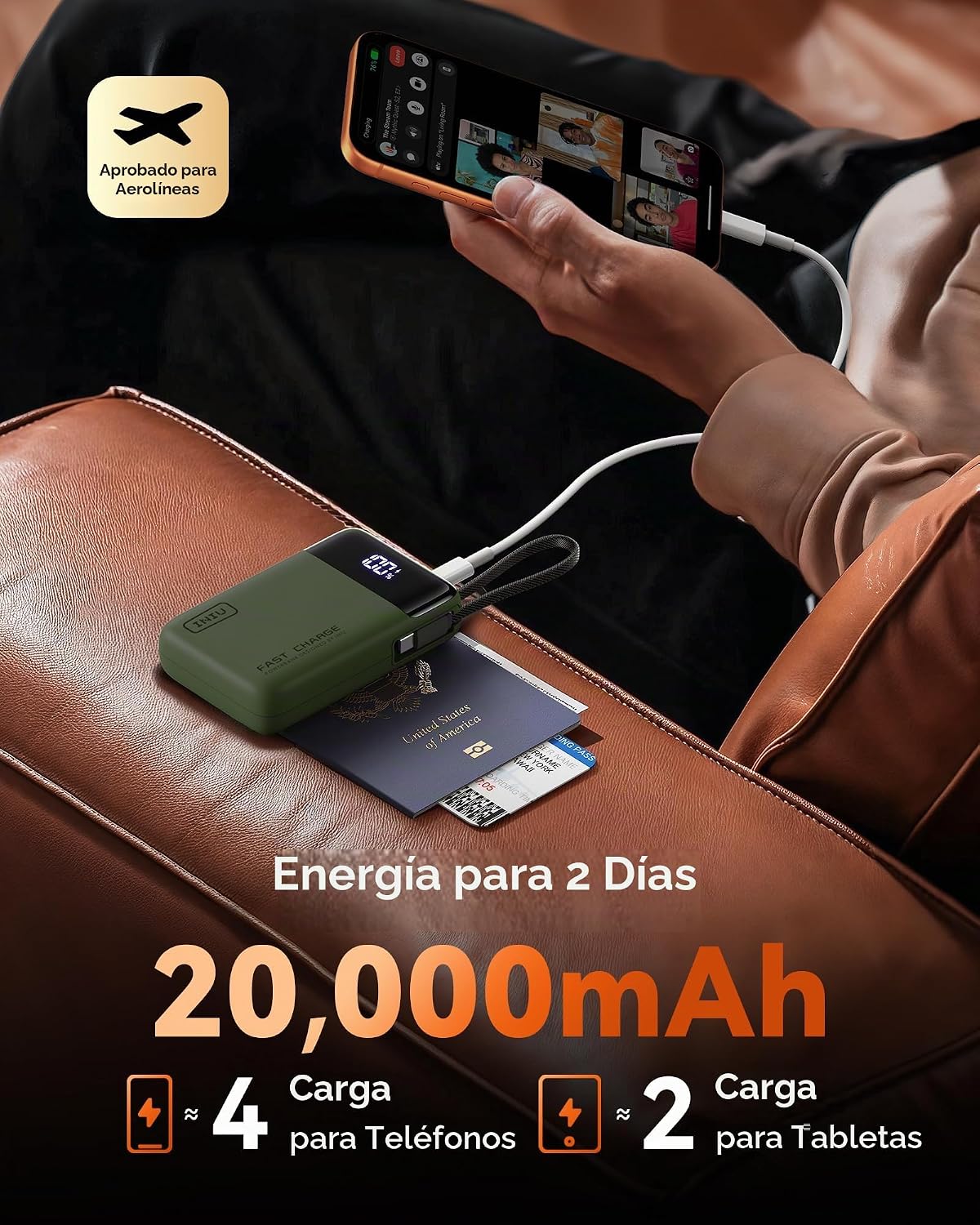 INIU cargador portátil 20000mAh, banco de carga rápida más pequeño...