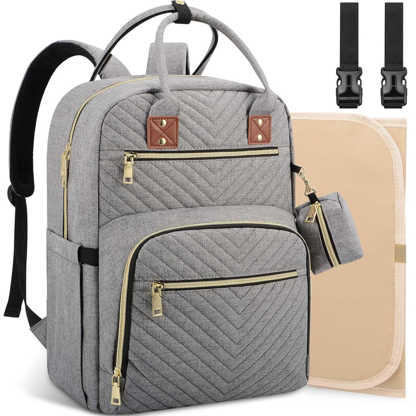Tenot Mochila para pañales de bebé, bolsas de pañales de viaje para...