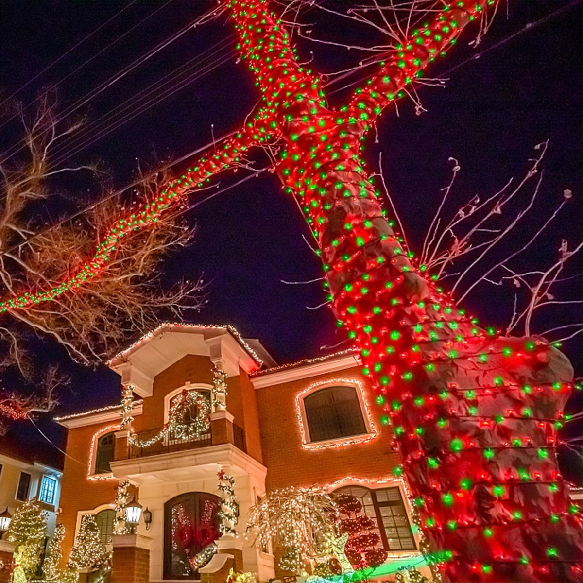 HOME LIGHTING Miniluces decorativas de Navidad de 66 pies, 200 luce...