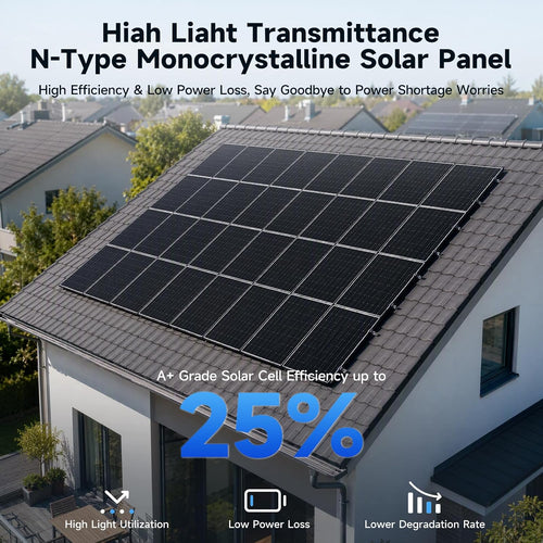 400W 2Pack 2Pack 200W Paneles Solares Bifaciales 25% Alta Eficienci...