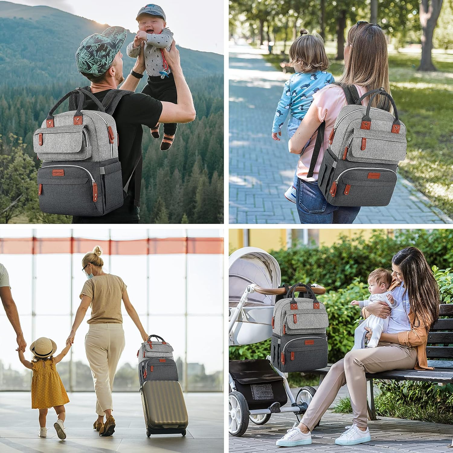 Mochila de Pañales Legestori, Mochila para Pañales de Niña con Bols...