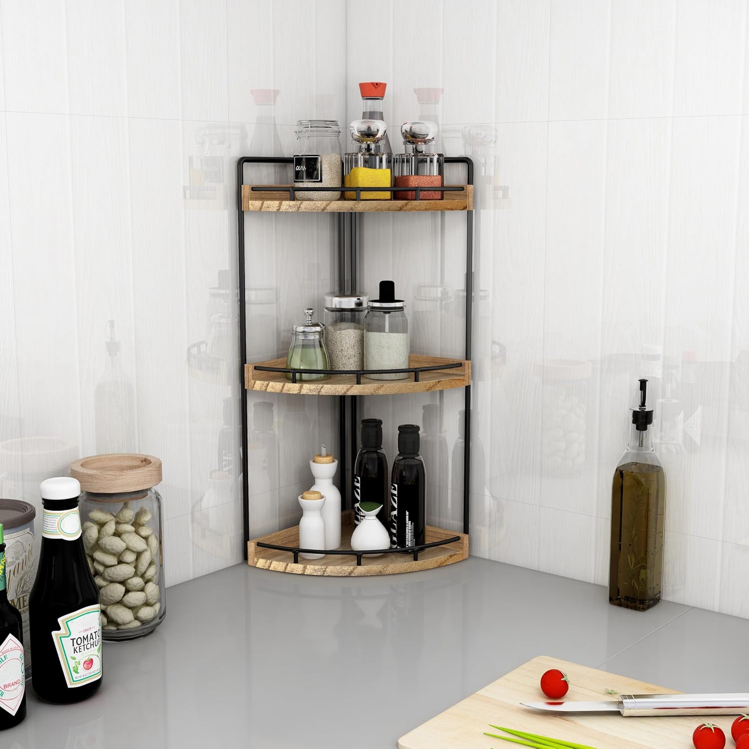Dorhors Organizador de Baño Esquinero de 3 Niveles para Encimera pa...