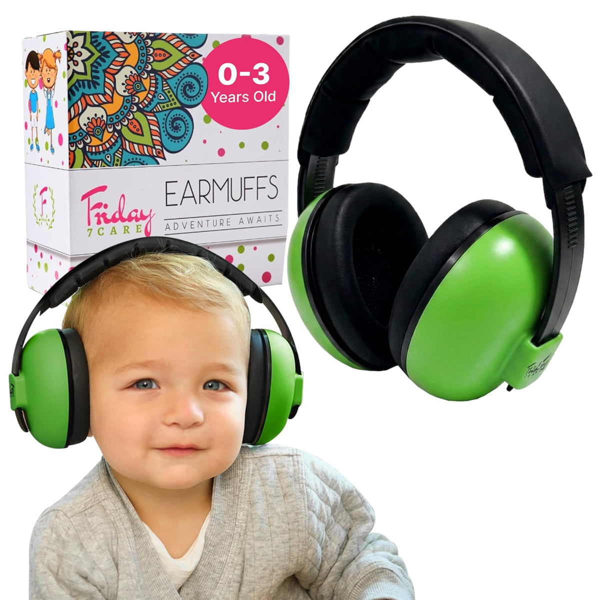 Friday7Care Protección de oídos para bebé; auriculares para bebés a...