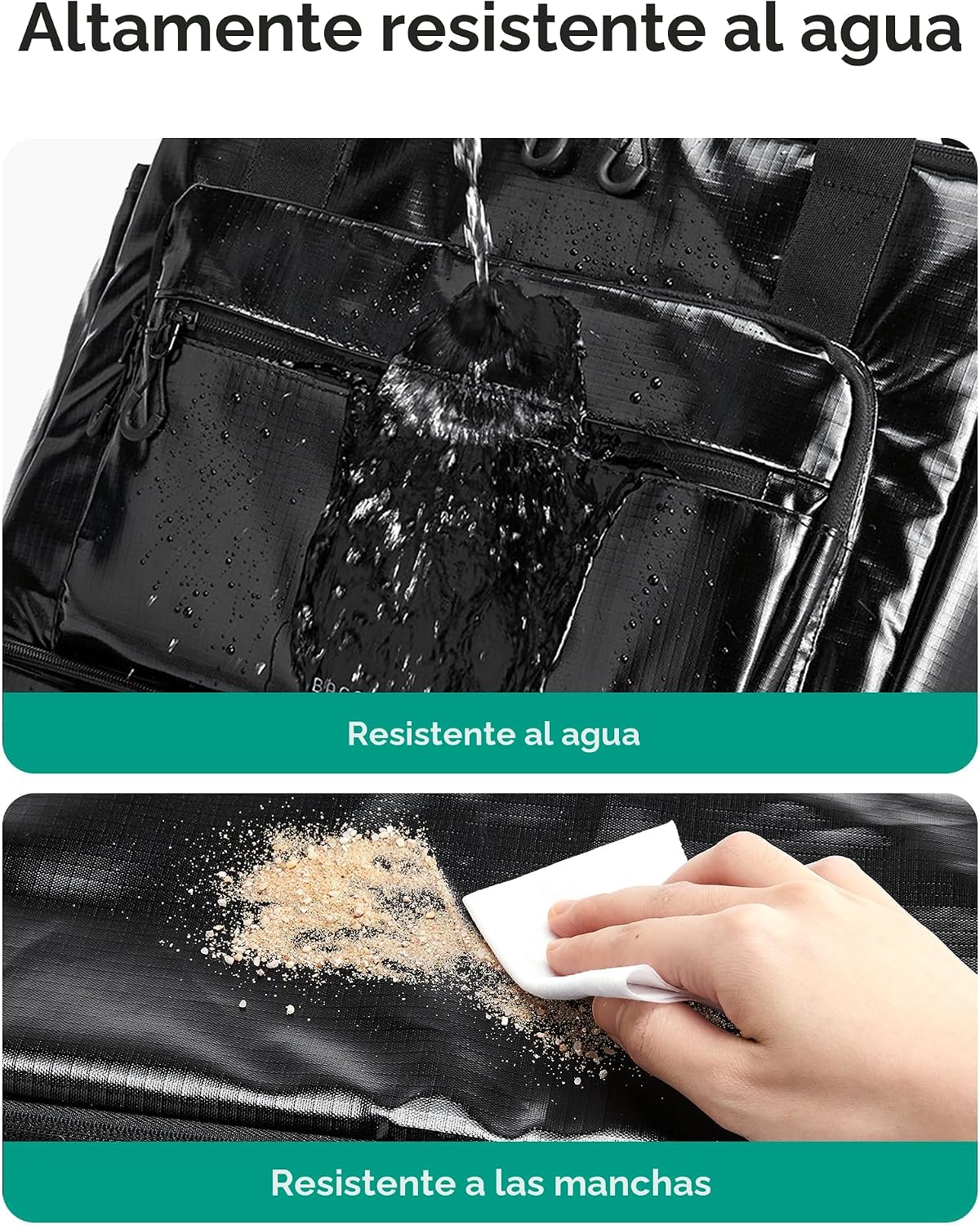 BAGSMART Bolso de viaje enrollable con ruedas, bolsa de equipaje de...