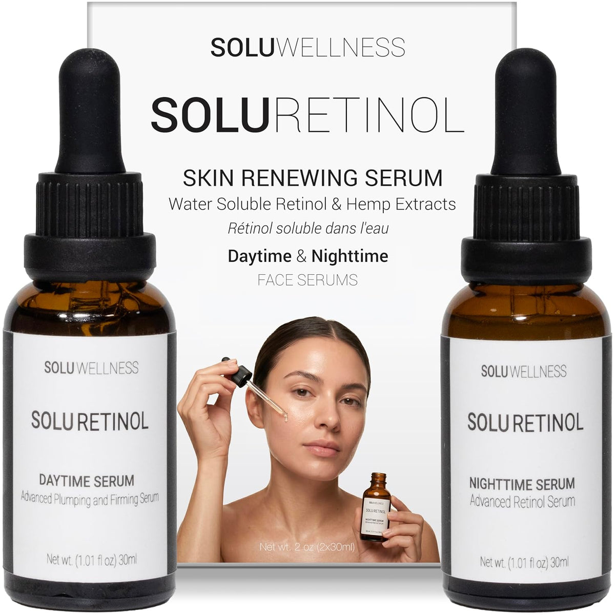 Suero de retinol para arrugas faciales \u2013 Sistema renovador de...