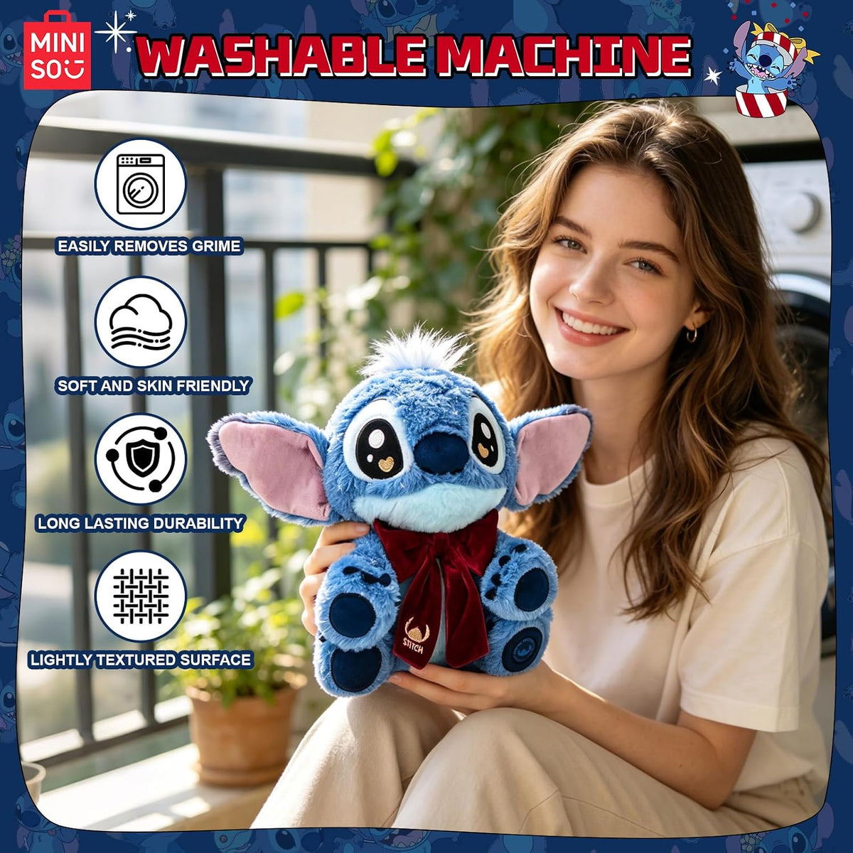 MINISO Disney Stitch - Peluche de 10 pulgadas, colección Lilo&amp;S...