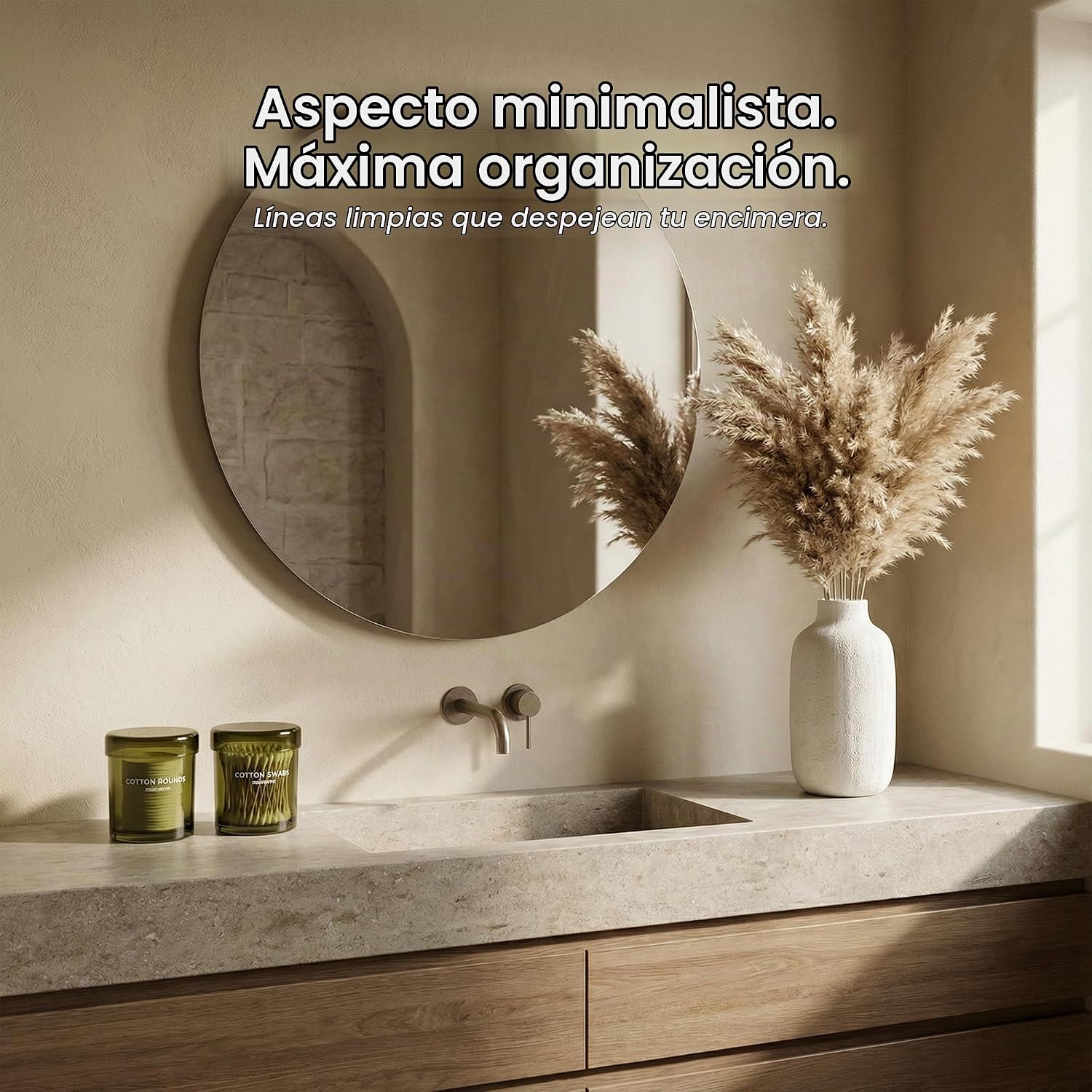 MaisoNovo Recipientes de vidrio para baño con tapas (hermético), so...