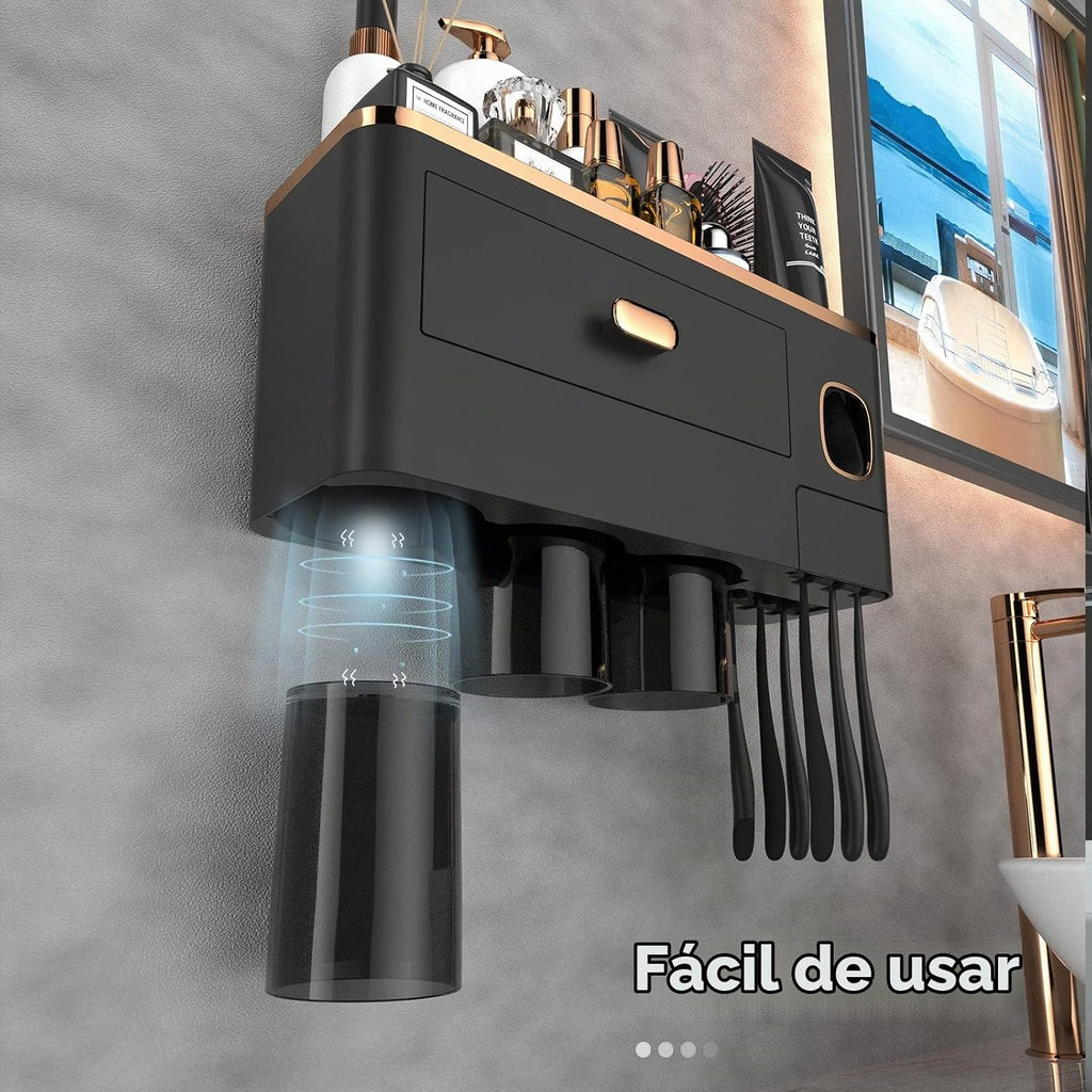 iHave - Portacepillos de dientes de pared para baños con dispensado...