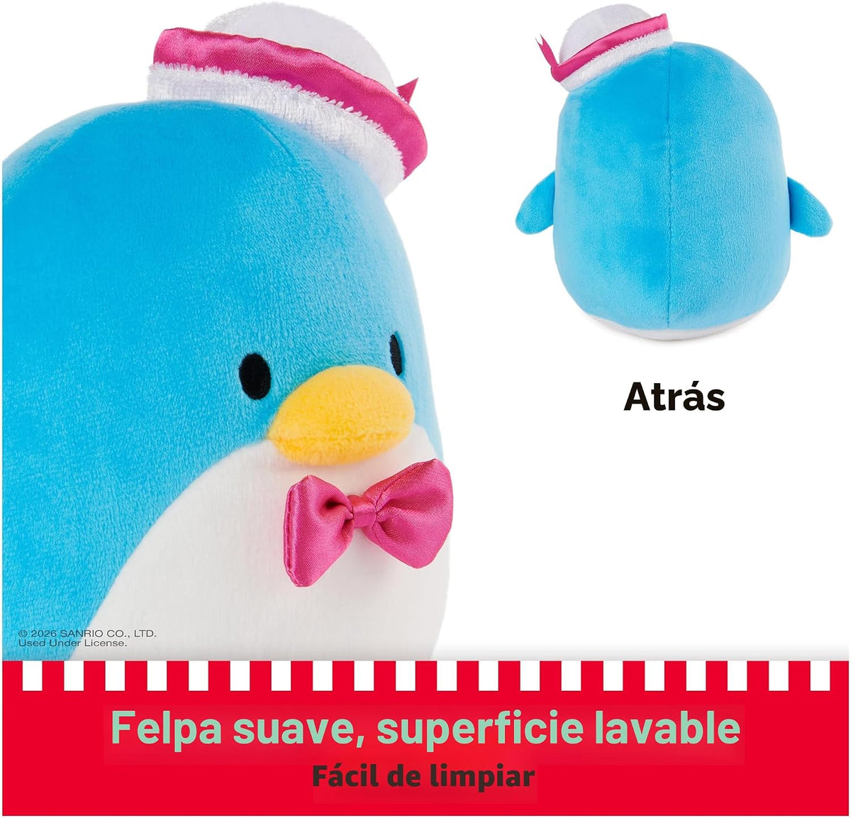 GUND Sanrio Tuxedo Sam - Peluche de pingüino para edades de 1 año e...