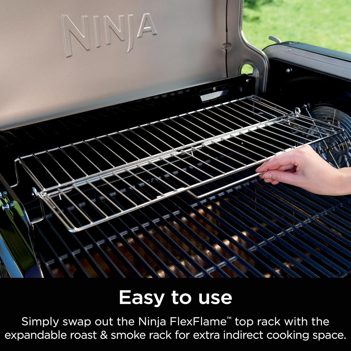 Ninja FlexFlame - Estante expandible para asado y humo para PG300,...