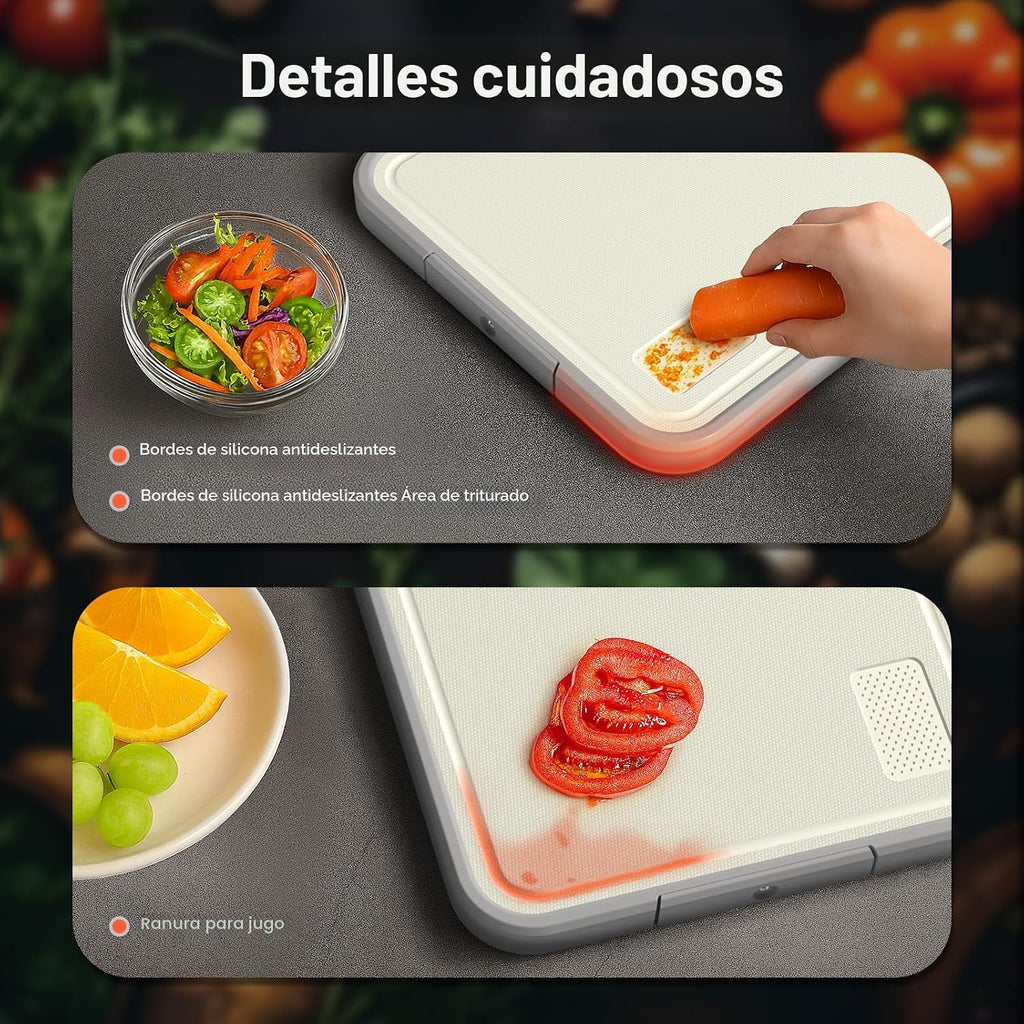 Sumzzz Tabla de cortar de acero inoxidable para cocina, tabla de co...
