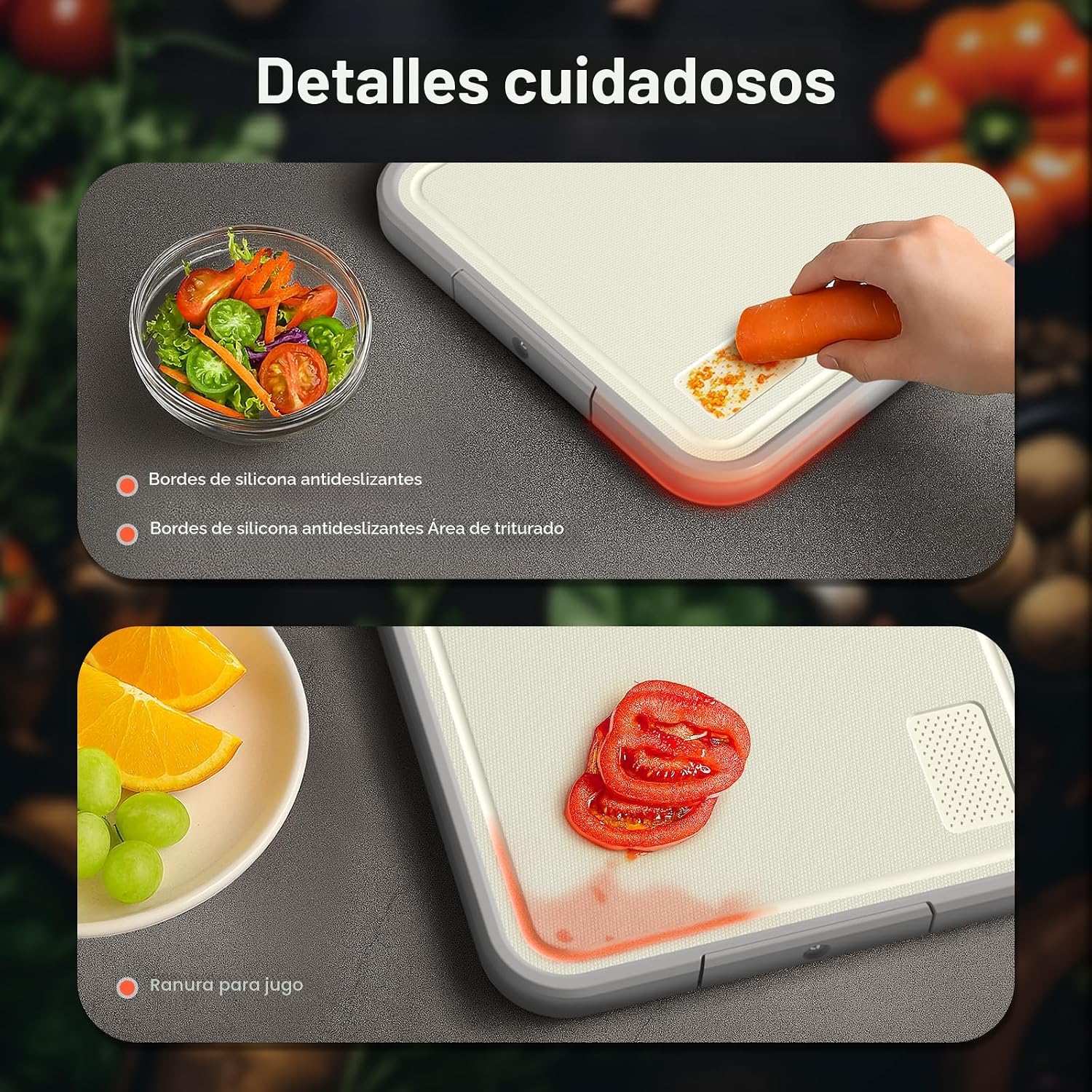 Sumzzz Tabla de cortar de acero inoxidable para cocina, tabla de co...