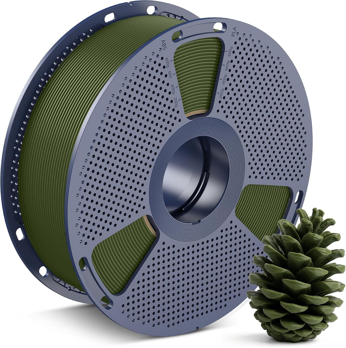 SUNLU Filamento PLA para impresora 3D, verde tierra (verde oscuro),...