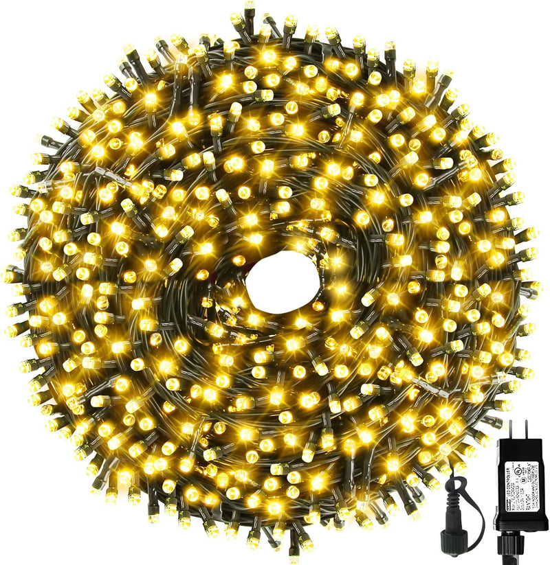 MZD8391 1000 luces LED de Navidad de 328 pies para interiores y ext...