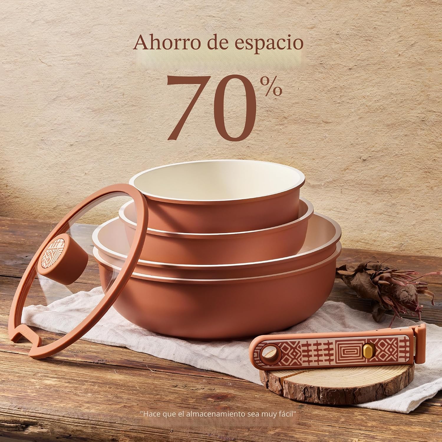 CAROTE Juego de utensilios de cocina de cerámica de 21 piezas, olla...