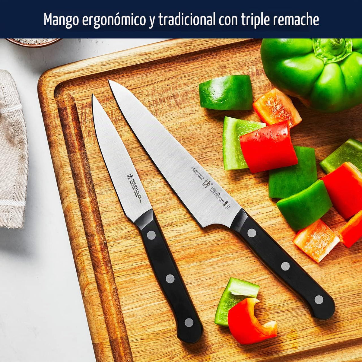 HENCKELS Solution - Juego de cuchillos afilados de 10 piezas, cuchi...