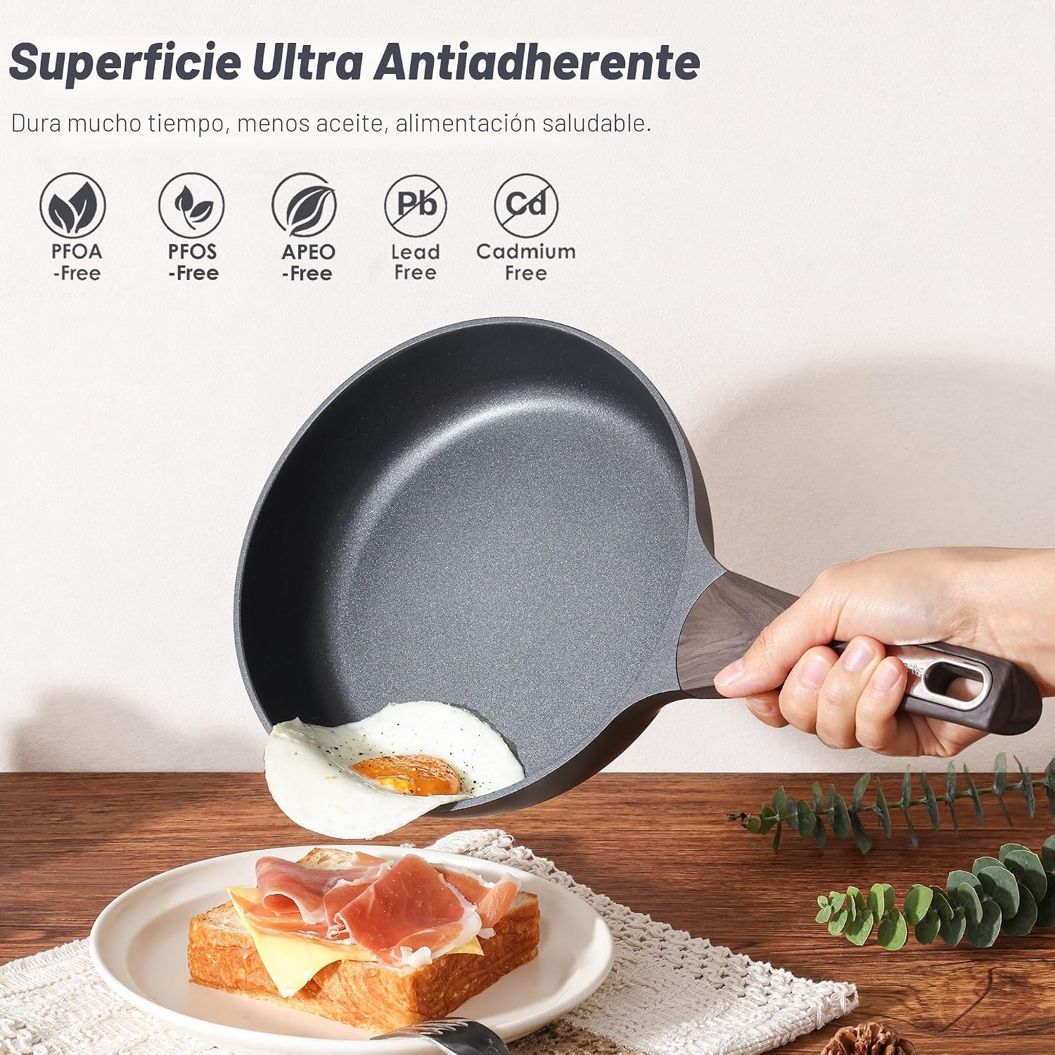 SENSARTE - Juego de ollas y sartenes antiadherentes, juego de utens...