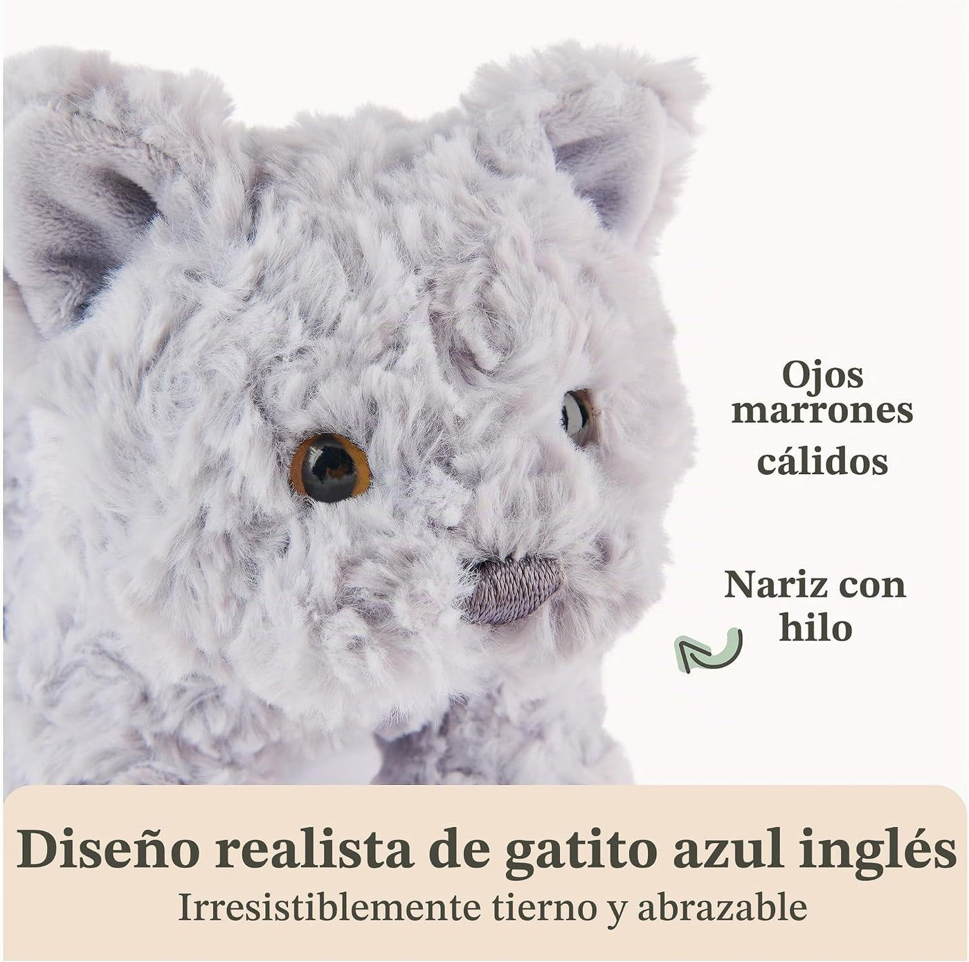 GUND Bootsie English Blue - Peluche de gatito de 9 pulgadas para ma...