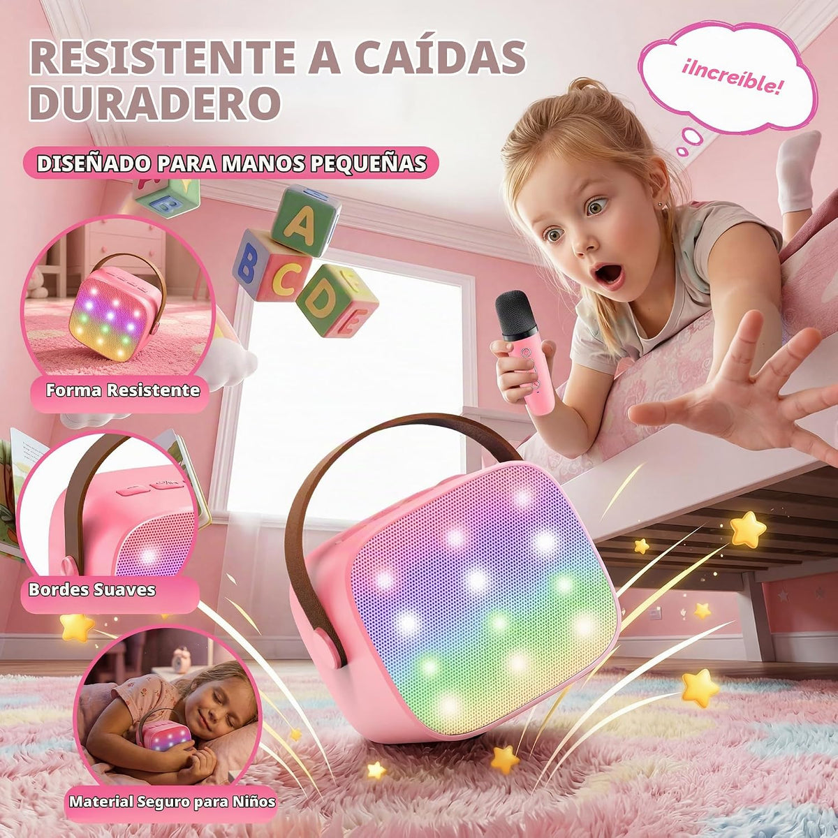 YLL Máquina de karaoke para niños, regalos de cumpleaños de juguete...