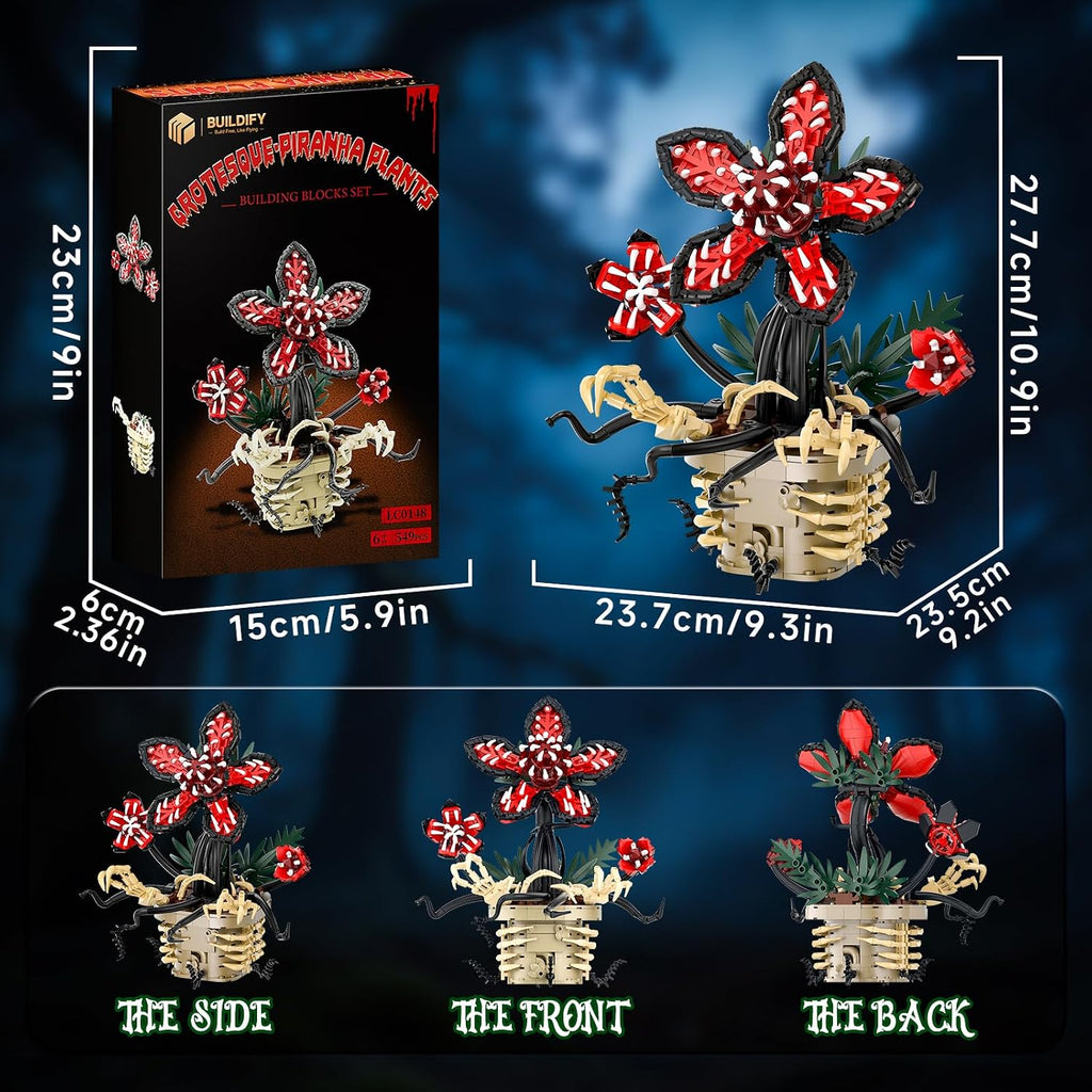 Extraño juego de construcción de flores caníbales, kits de modelo b...