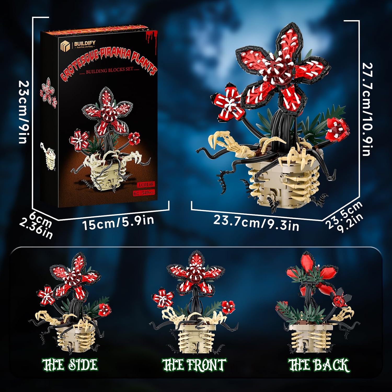 Extraño juego de construcción de flores caníbales, kits de modelo b...