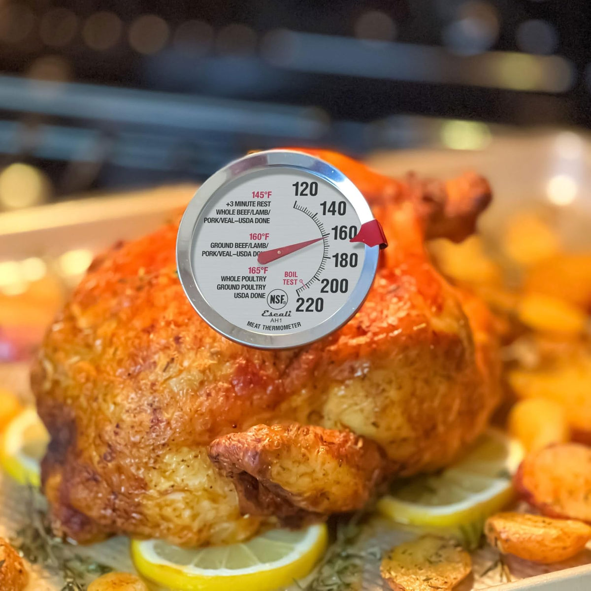 Escali AH1 Paquete de 2 termómetros para carne aptos para horno, ac...