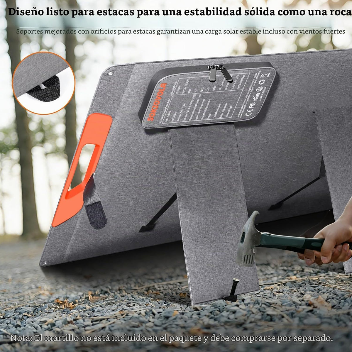 SOKIOVOLA - Panel solar portátil de 400 W para estación de energía...