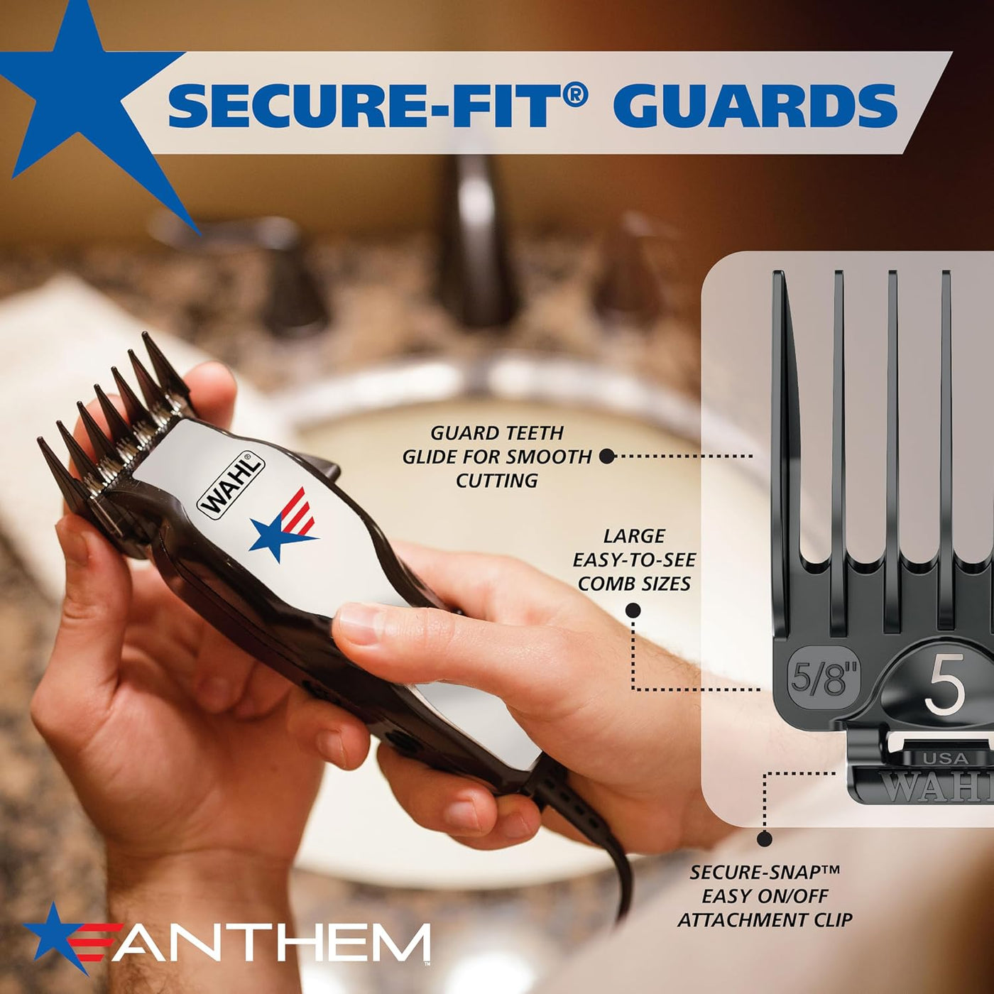 Wahl USA Anthem - Kit de corte de pelo clásico \u2013 Cortapelos co...