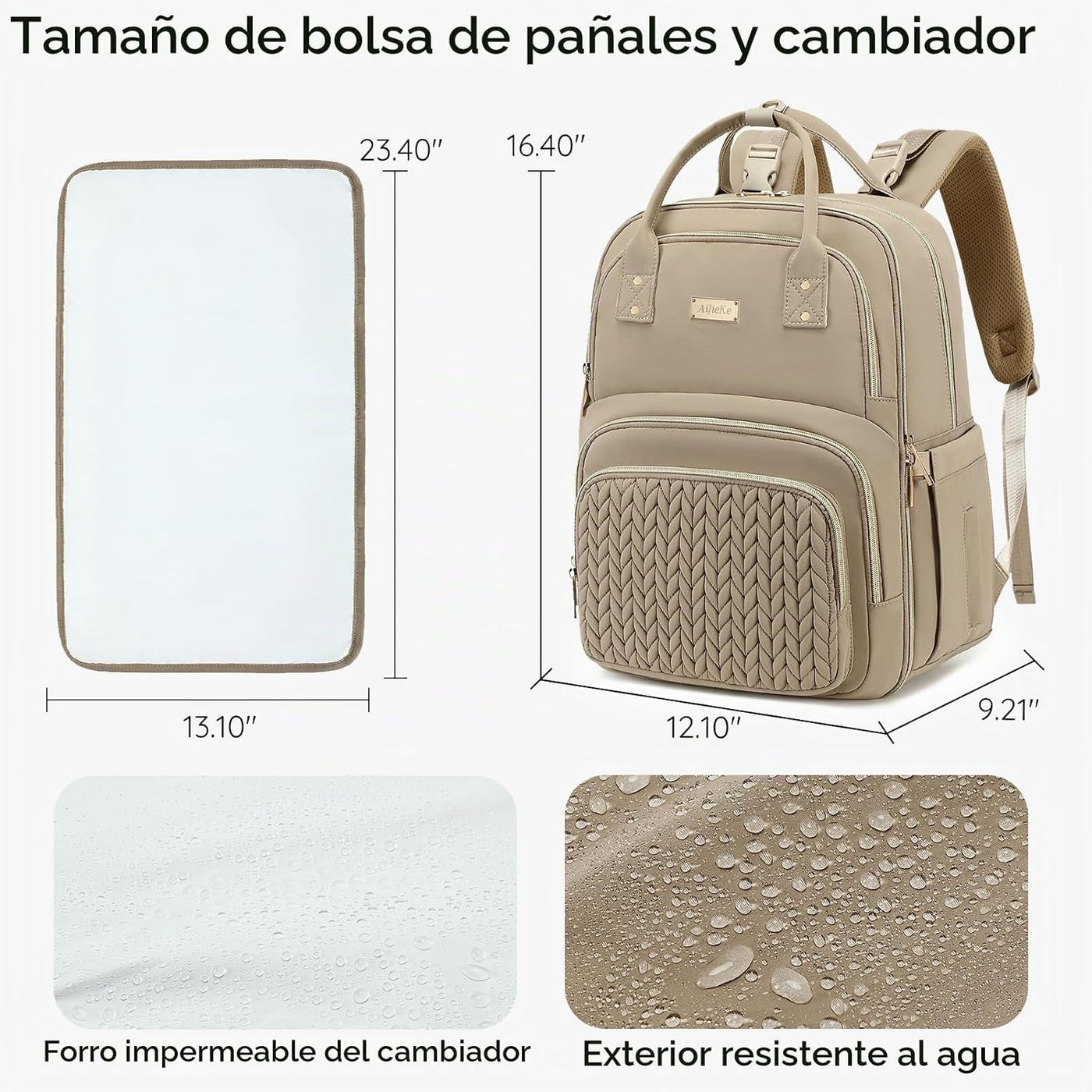 Mochila para pañales, grande, multifuncional, para niños, niñas y b...