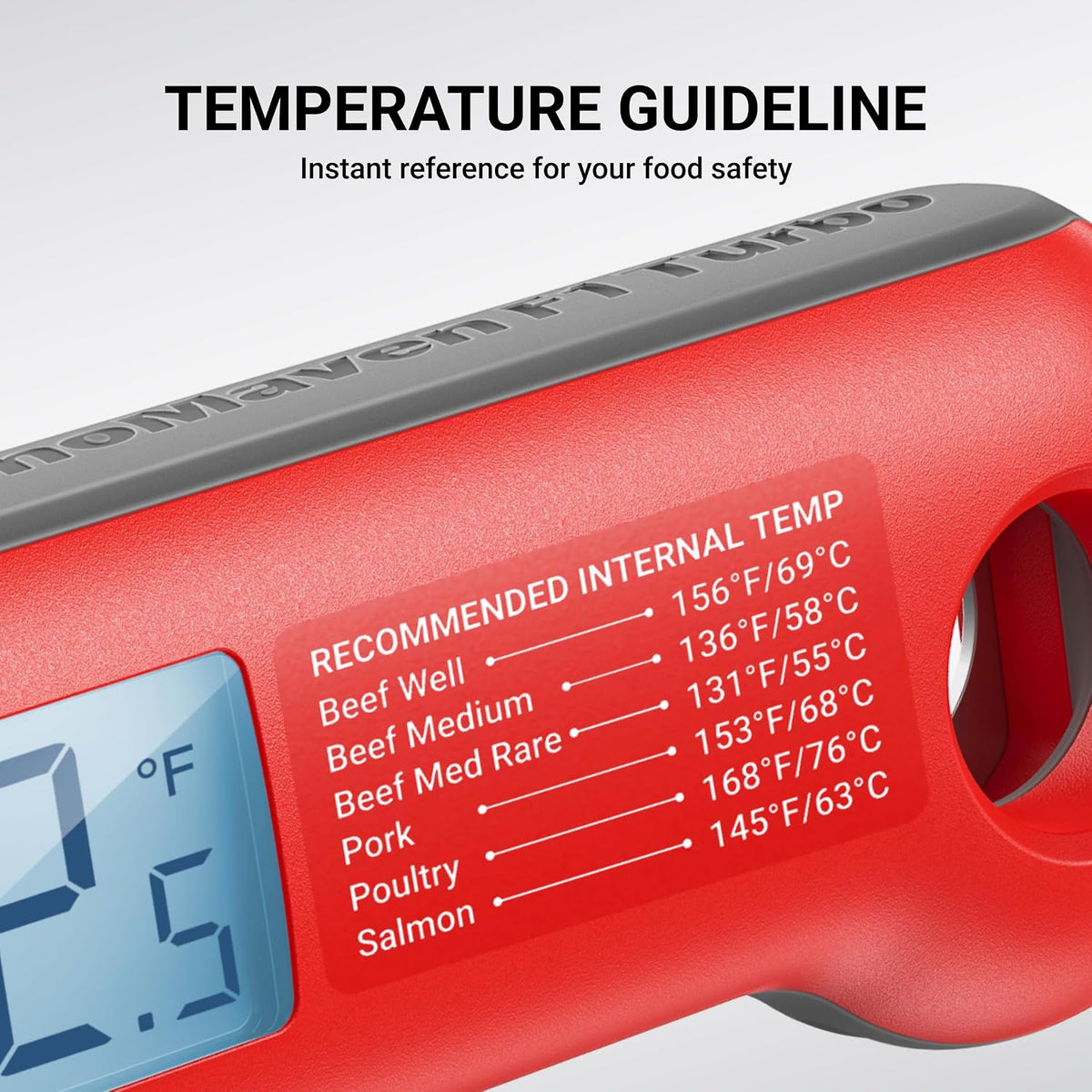 ThermoMaven Termómetro digital profesional para carne de 0,5 segund...