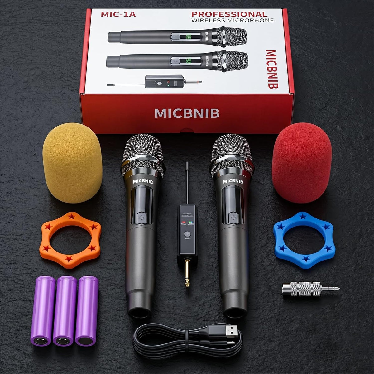 MICBNIB Micrófono inalámbrico de mano universal recargable | Conexi...