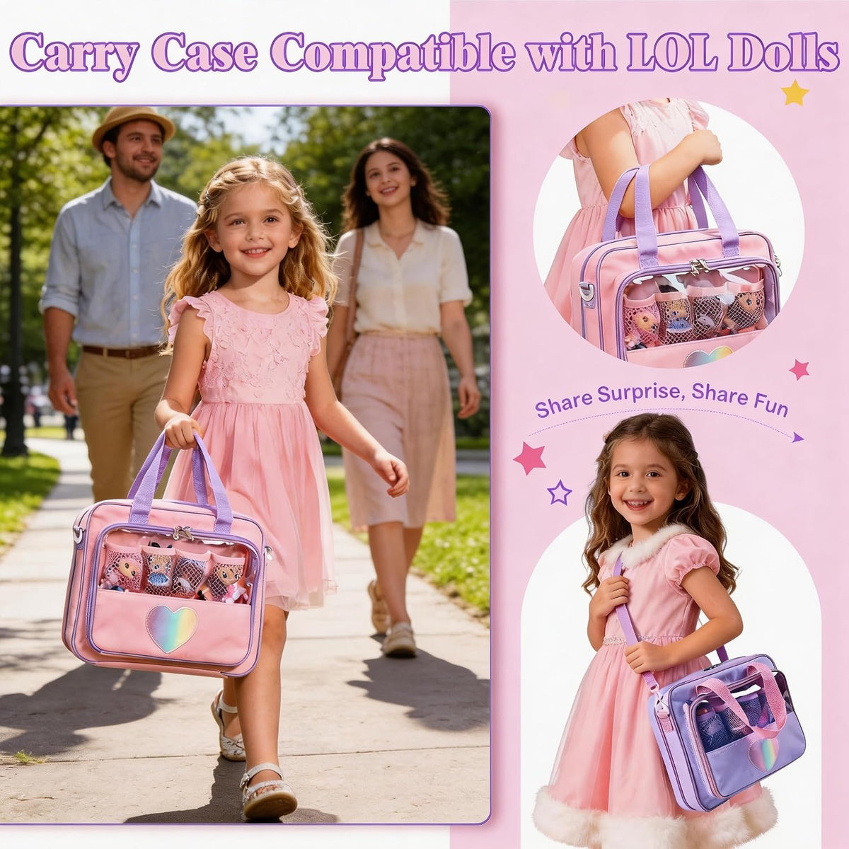 Craflakow - Bolsa de transporte para muñecas compatible con muñecas...