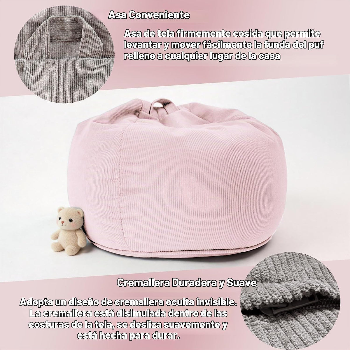 LPMOERA Funda suave para silla de puf de almacenamiento de animales...